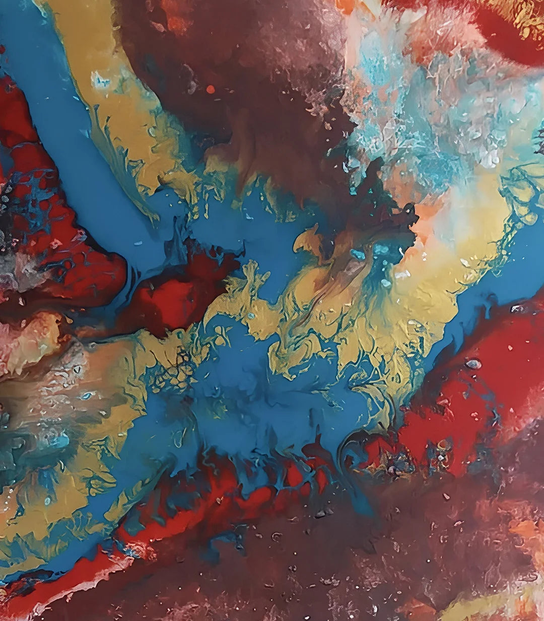 Océan pourpre - signé par l'artiste Nada ZR.